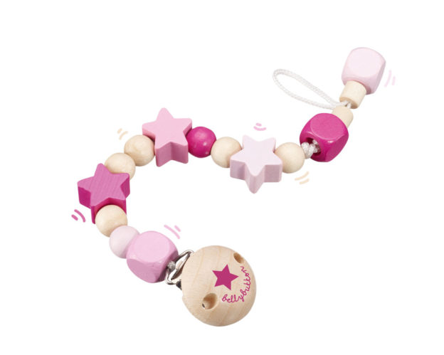 hout speenkoord roze bellybutton