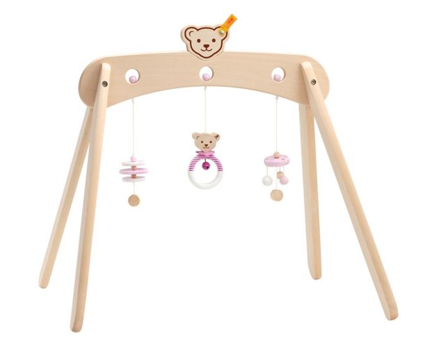 Steiff babygym roze houten speelgoed