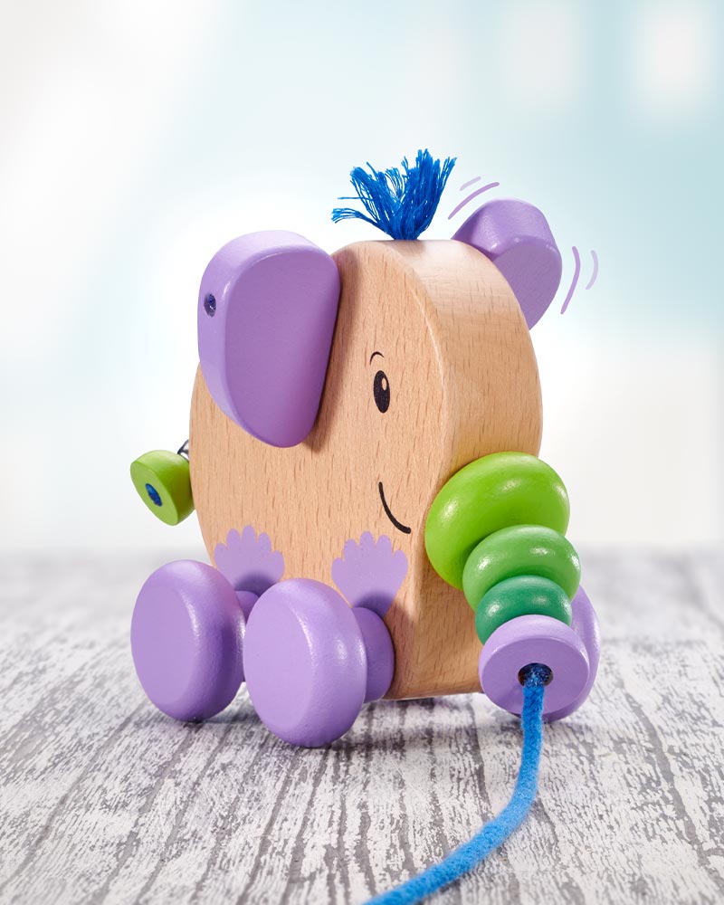 Tita Trek-olifant houten speelgoed