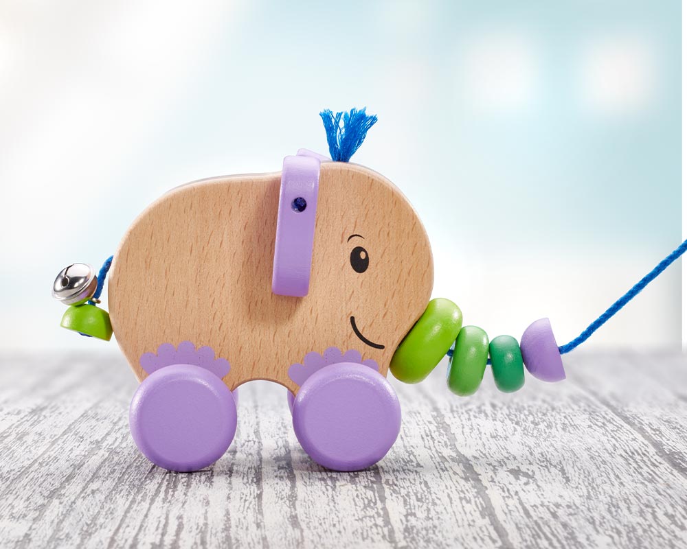 Tita Trek-olifant houten speelgoed