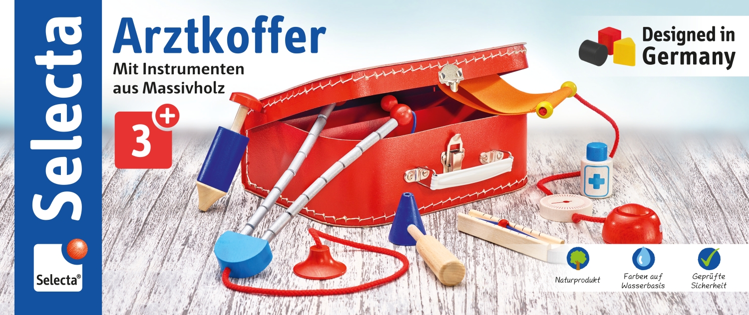 dokterskoffer banderol houten speelgoed voorkan